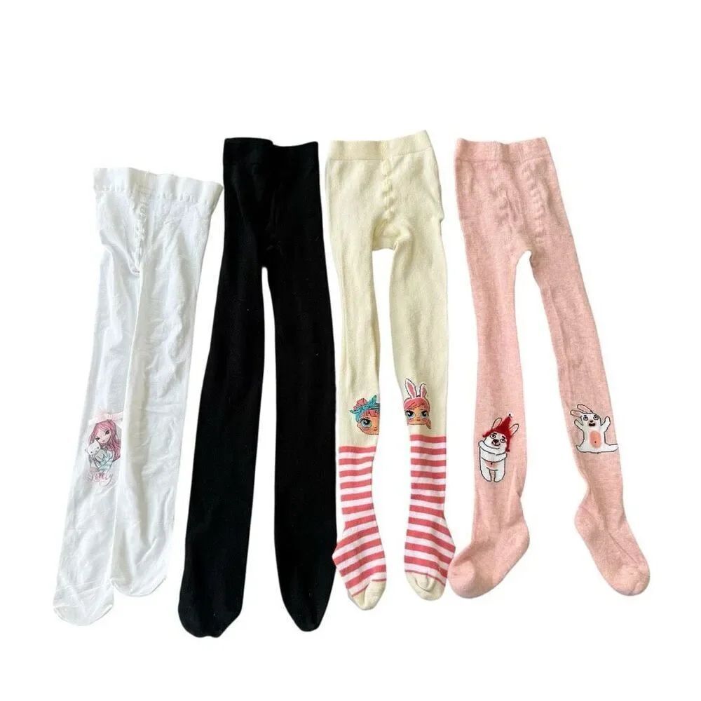 Set of 4 toddler girls kids tights size 4-5